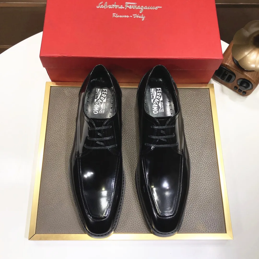 Men's shoes 💰480💰[Ferragamo/Ferragamo] The latest model in the counter, original imported cowhide fabric + sheepskin lining + original luxury metal buckle + original combination outsole, no pressure in comparison 38--44 (custom-made for 45, non-refundable)